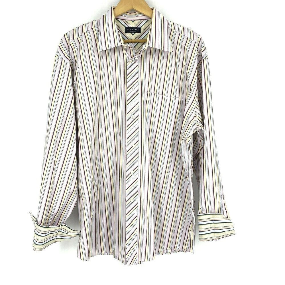 Ted Baker Shirt Stripe Contrast Cuff